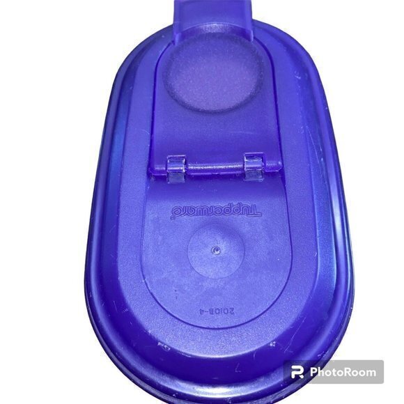 Custom Tupperware Slim Line 2 Quart Pitcher  Purple Flip Top Lid 2009C-1 2010B-4 - Picture 4 of 6